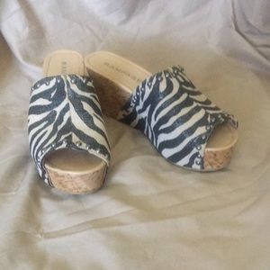 Zebra Wedge Heels